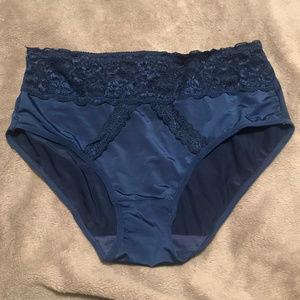 PRIMA VALENTINA HI CUT PANTIES LARGE BLUE NWOT